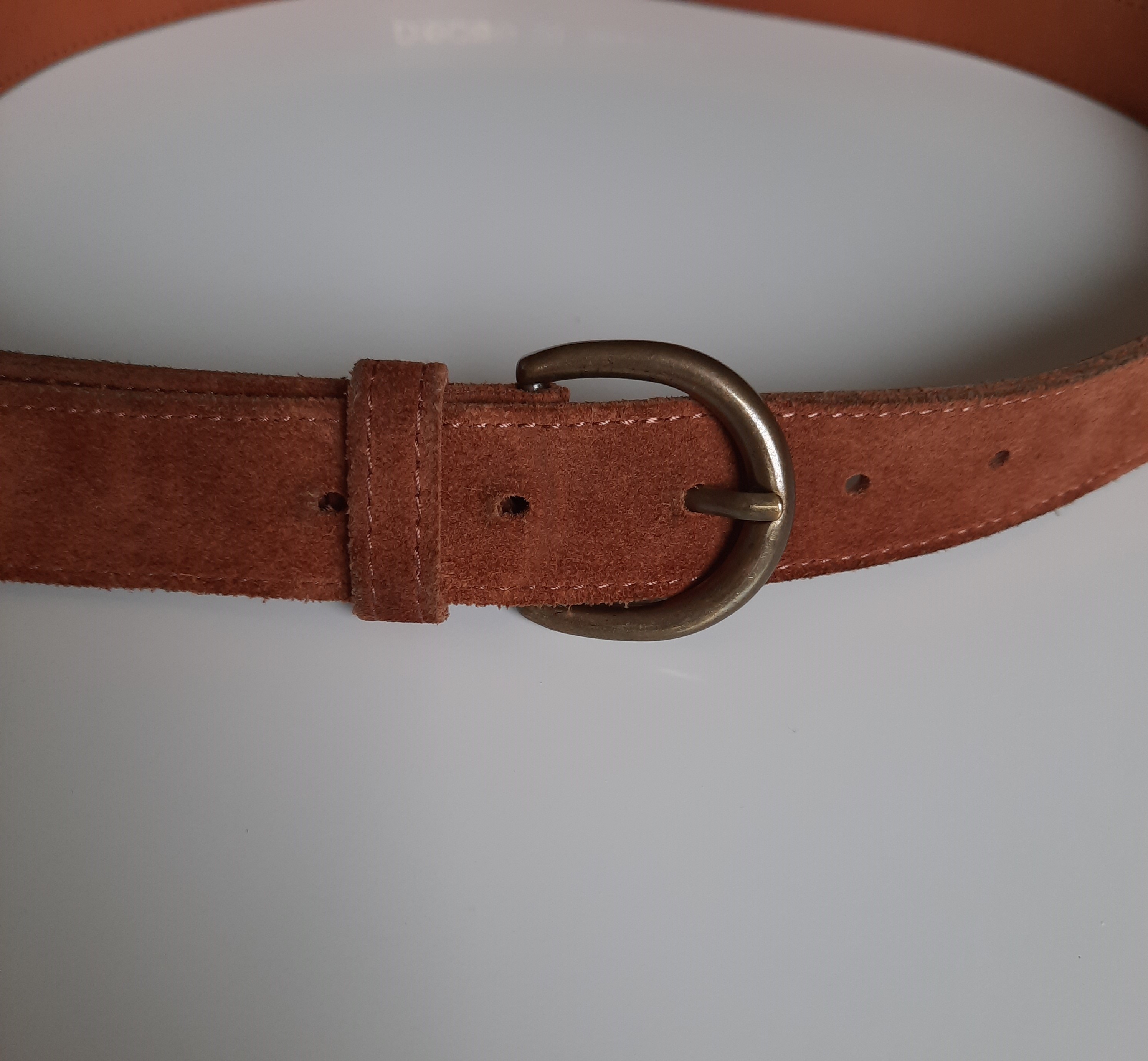 Skärp / bälte i brun mocka, Secondhand - 4