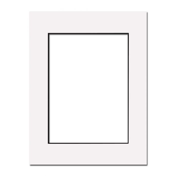 PASSEPARTOUT VIT STRUKTUR MED SVART KÄRNA 15X21 (9X14)