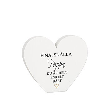 Stående hjärta med text Pappa