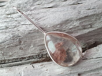 Lodolit hänge, droppe infattat hänge, 925-silver