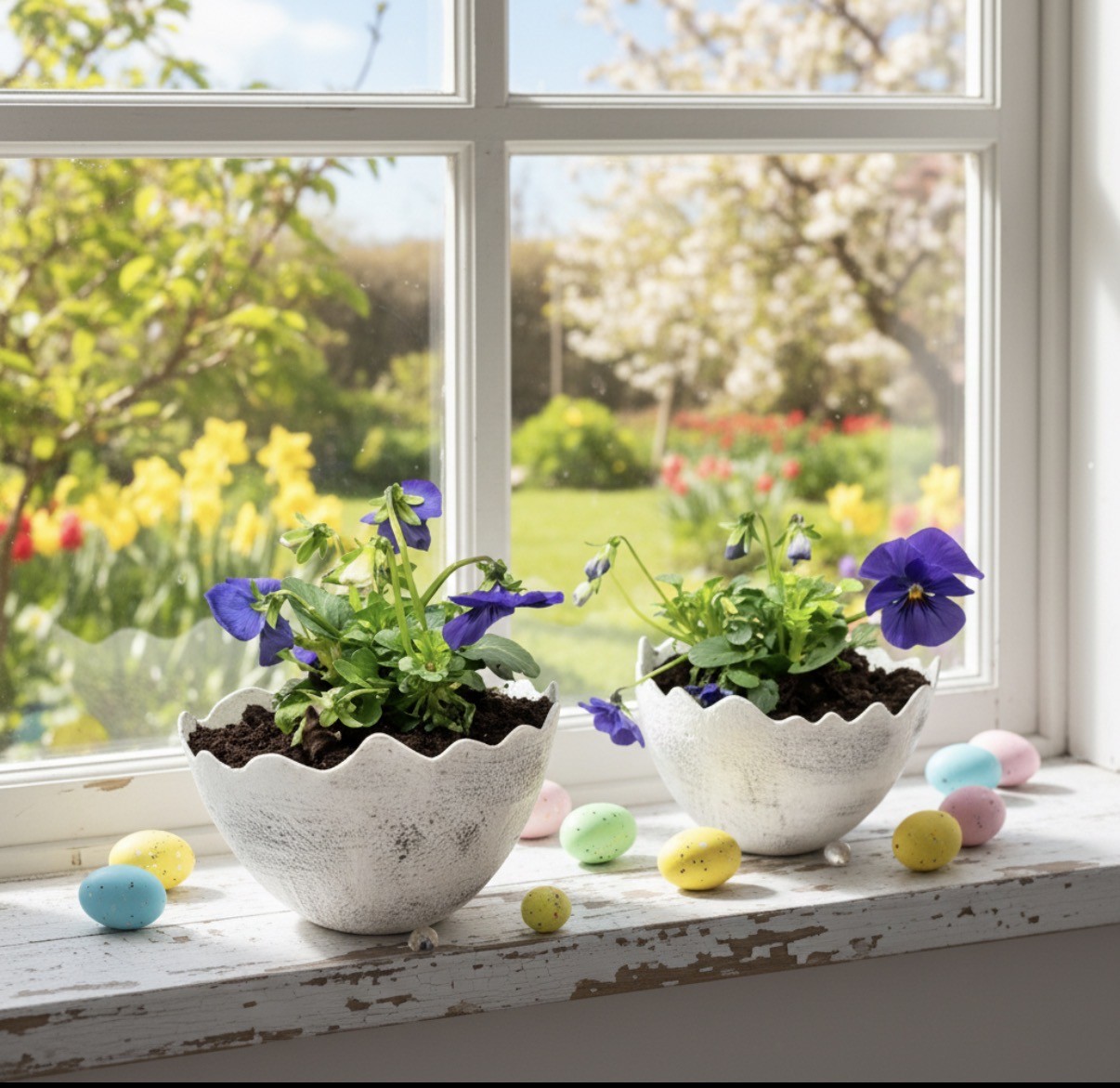 50% RABATT ÄR AVDRAGEN/Äggkruka i shabby stil/12 ST PER FÖRP