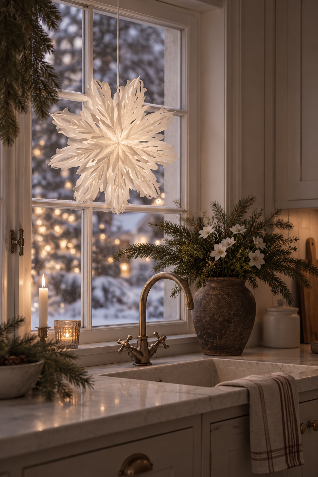 Adventsstjärna - Stjärna Astrid 44 cm Vit - Watt & Veke