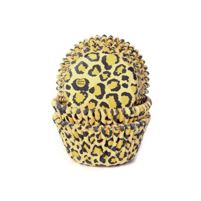 Muffinsformar Leopard Gul 50-pack