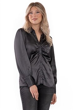 KELSEY BLOUSE - CHARCOAL