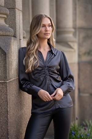 KELSEY BLOUSE - CHARCOAL - 2