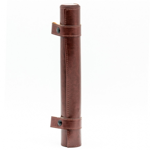 Rollable Dicemat of Leather Imitation, Brown - 2