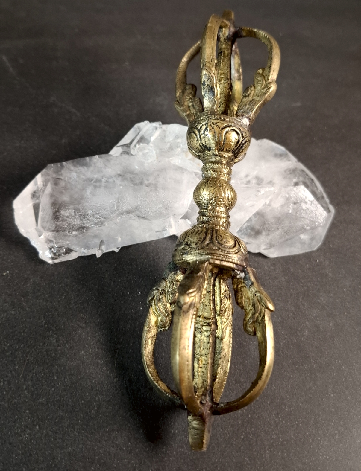 Dorje (Vajra) i Mässing , 15.5cm - 2