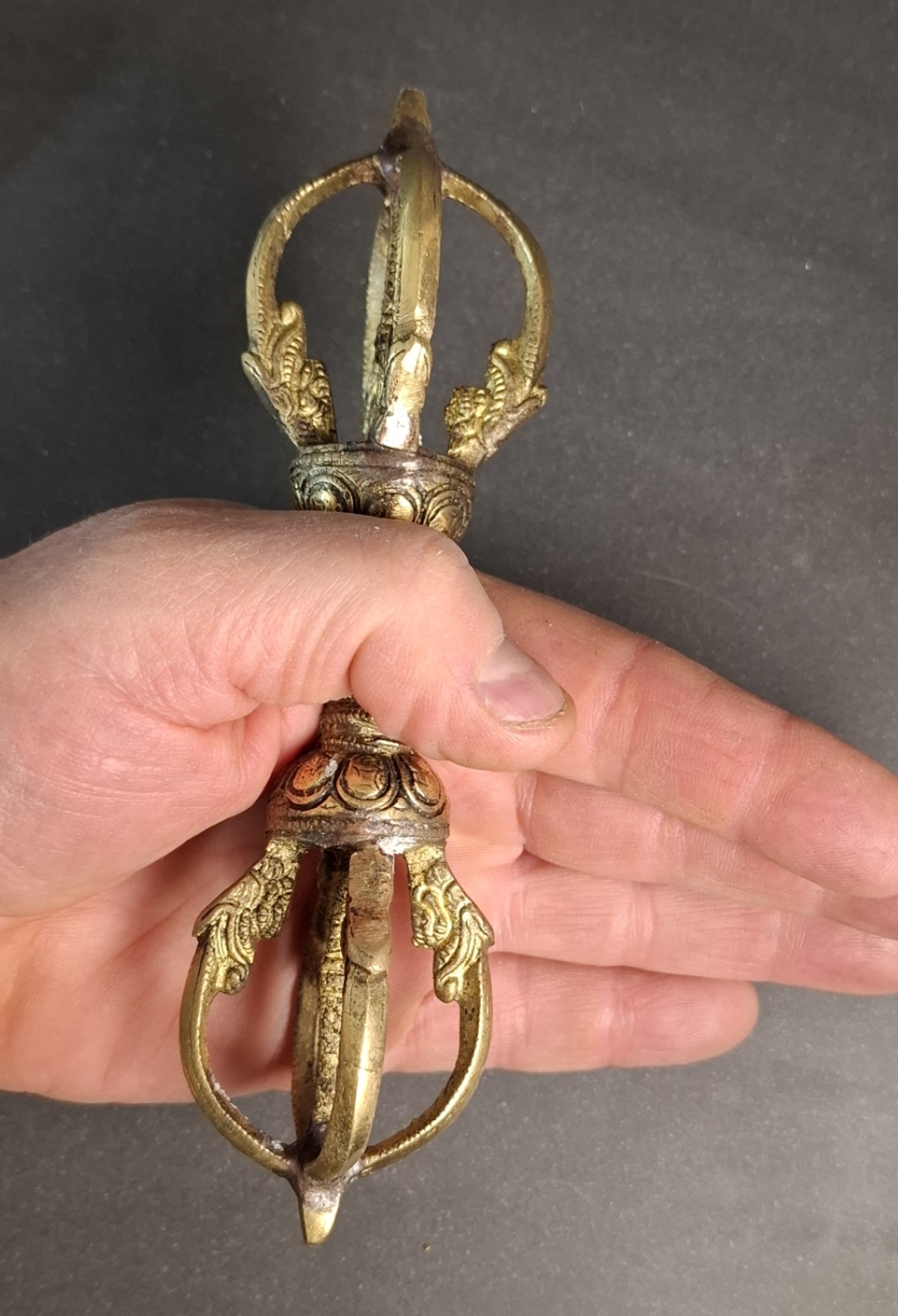 Dorje (Vajra) i Mässing , 15.5cm - 3
