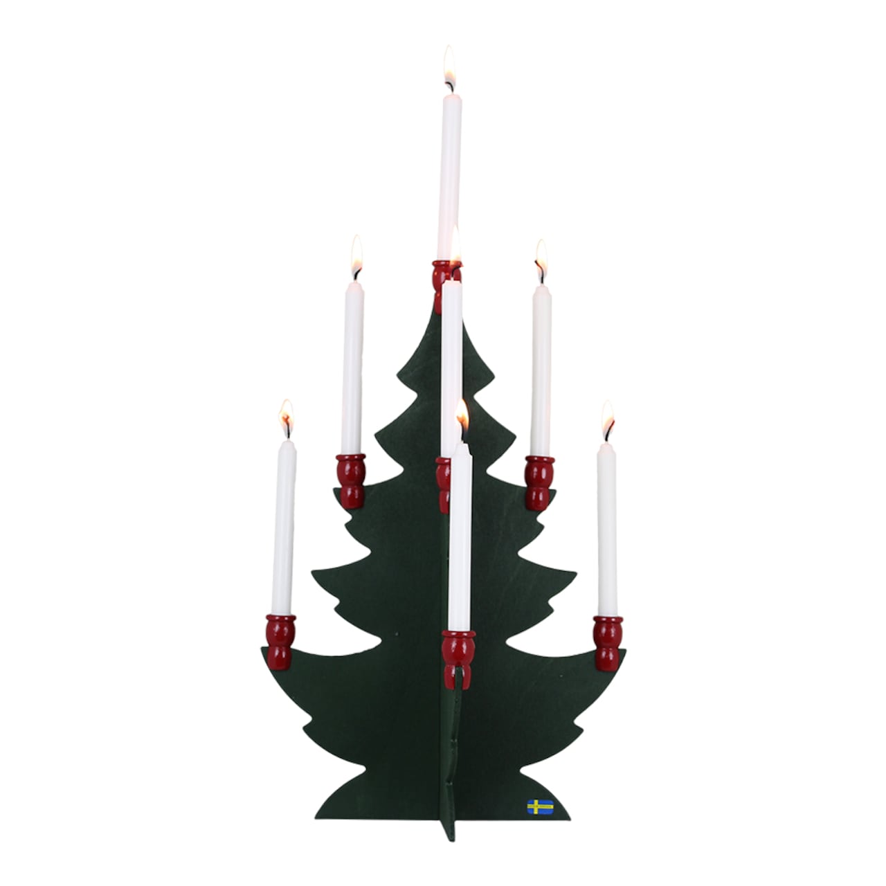 Ljusstake - Trägran - Gammaldags Julpynt (Välj mellan 3 olika storlekar) - 4