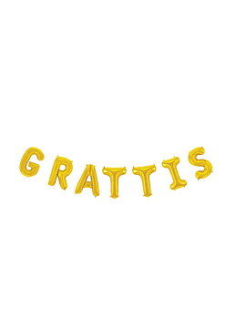 Ballonggirlang "GRATTIS" | Guld