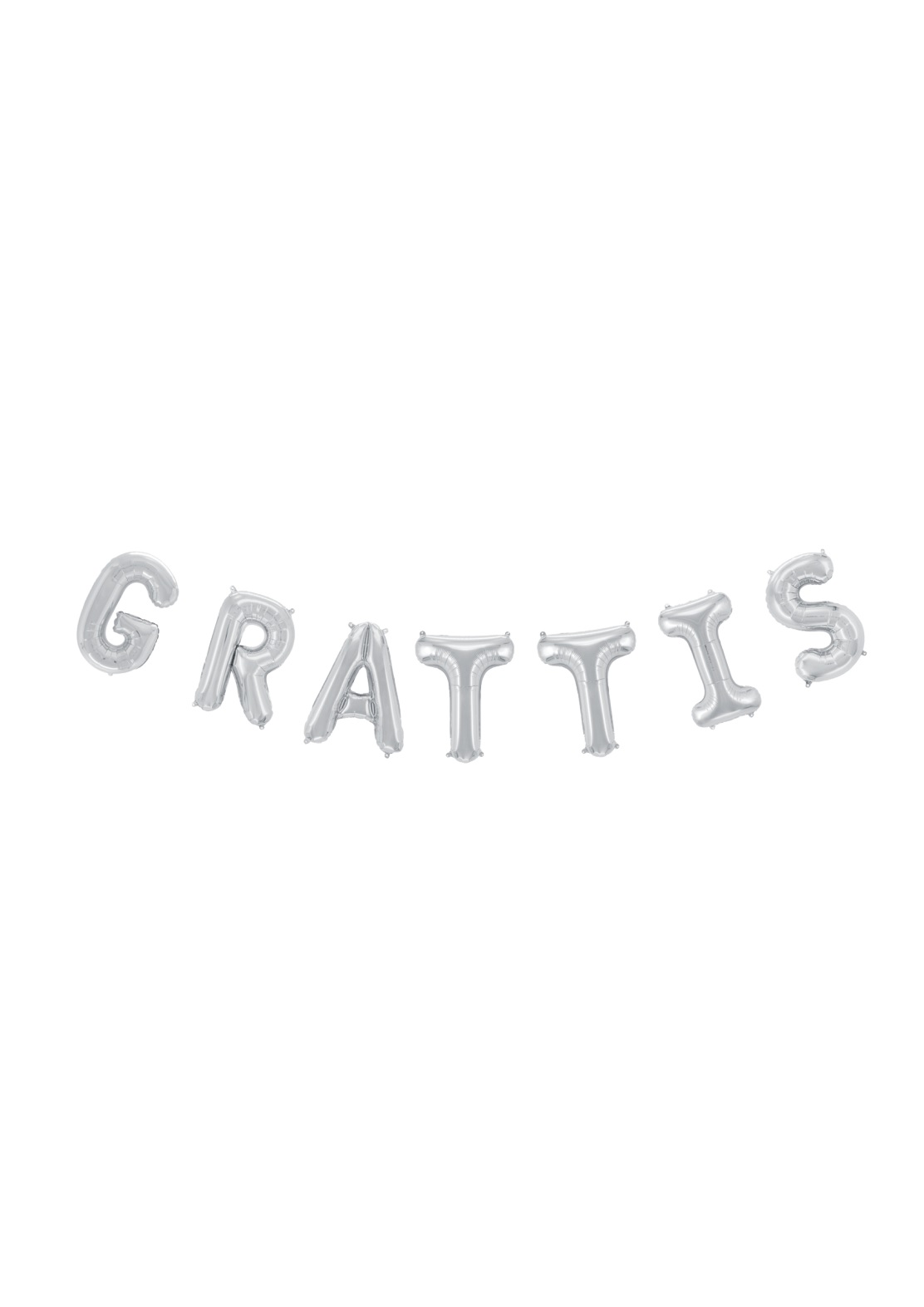 Ballonggirlang "GRATTIS" - Silver