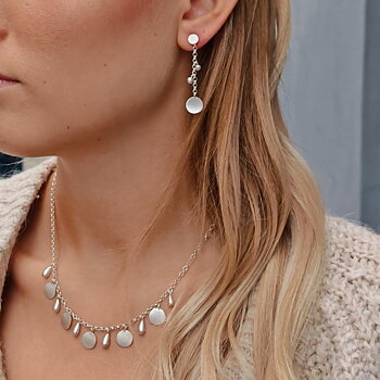 Kelim Drops halsband silver