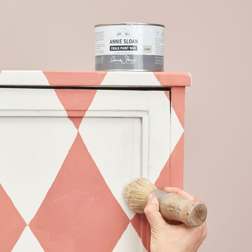 Clear wax shop on chalk paint