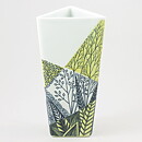 Lars Thorén (Triangla 1954) Geometric Vase with Stylistic Plant Decor 20 cm