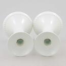 Hertha Bengtson (Tiara 1950s) Two White Candleholders with Relief Decor 15 cm