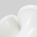 Hertha Bengtson (Tiara 1950s) Two White Candleholders with Relief Decor 15 cm