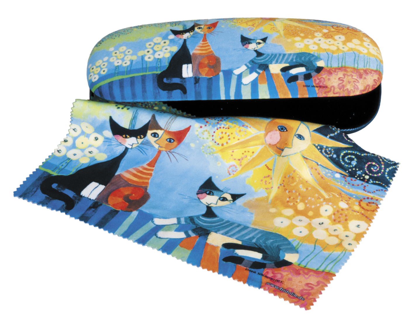 Ombrello Artistico Rosina Wachtmeister - Motivo Gatti E Fiori, Automatico 100 Cm