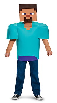 Minecraft Classic Utklädning Steve 4-6 år.
