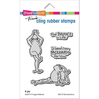 Stampendous Cling Stamp - Froggie Balance