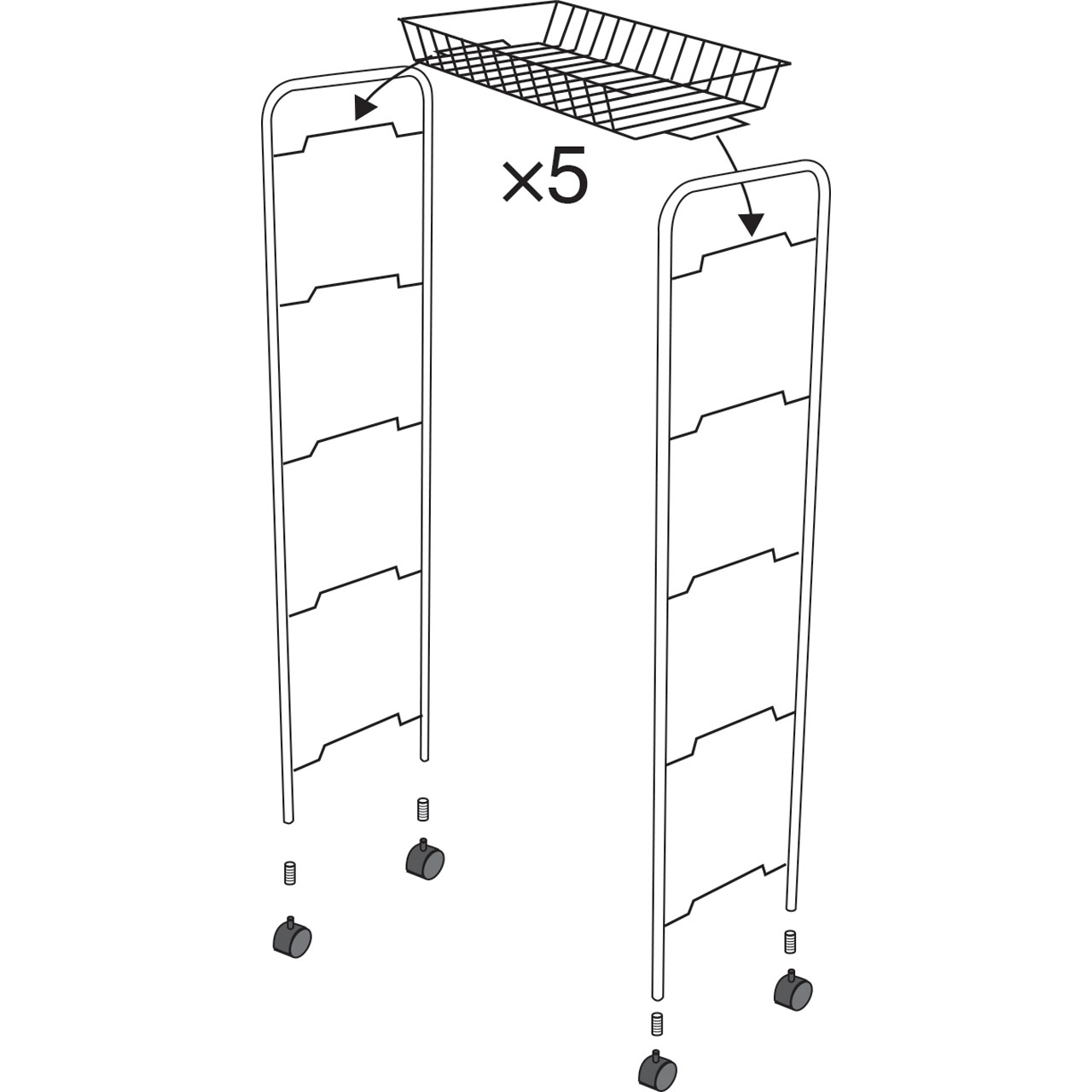 Rollo 5-tier (matt black) - 3
