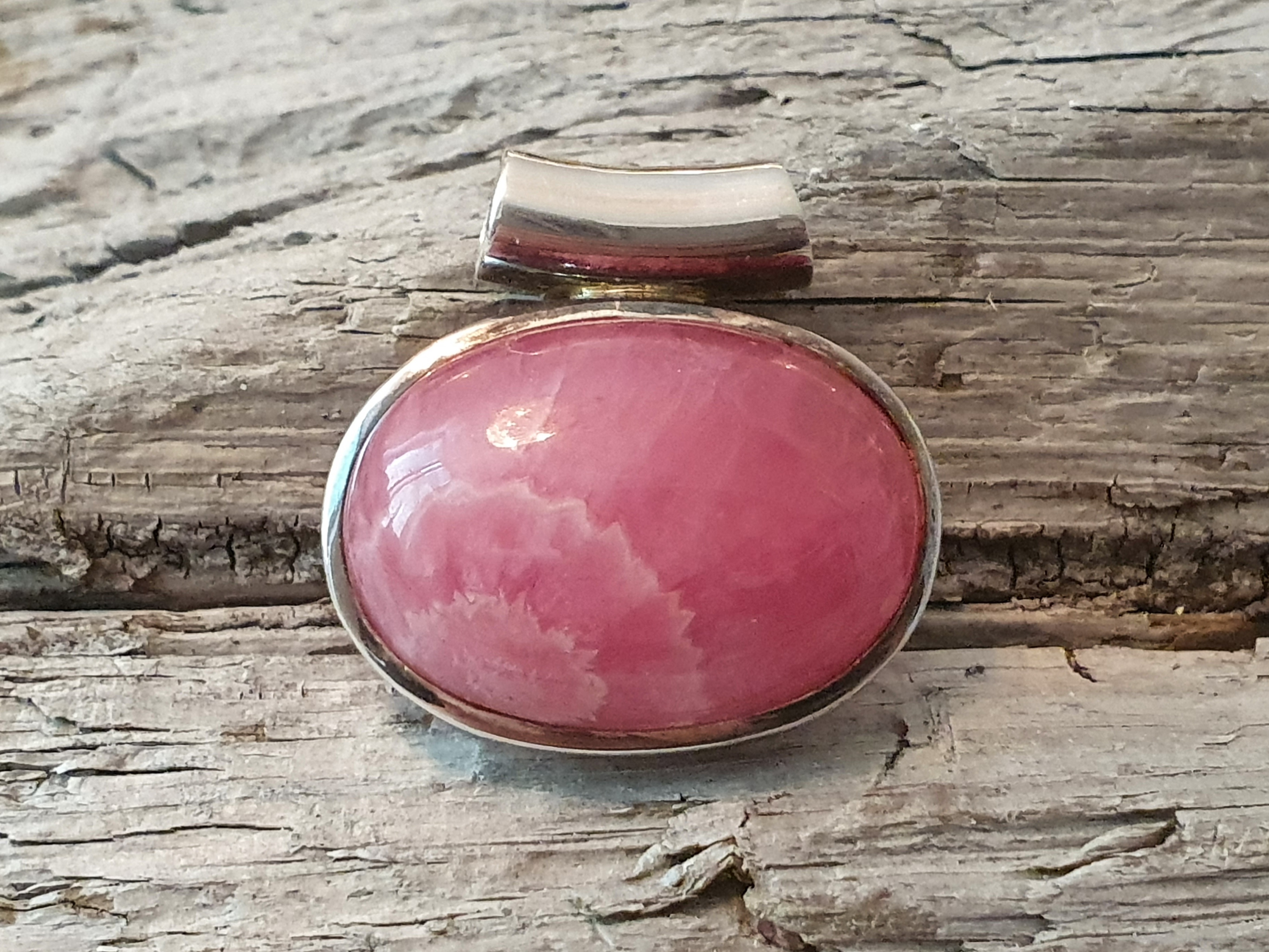 Rodokrosit hänge, 925-silver