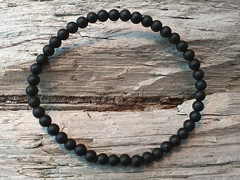 4mm matte black onyx bracelet inner dimension approx. 16cm