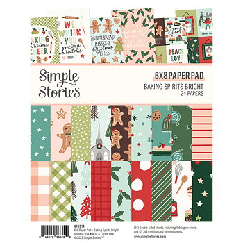  SIMPLE STORIES    -Baking Spirits Bright 6x8 Inch Paper Pad