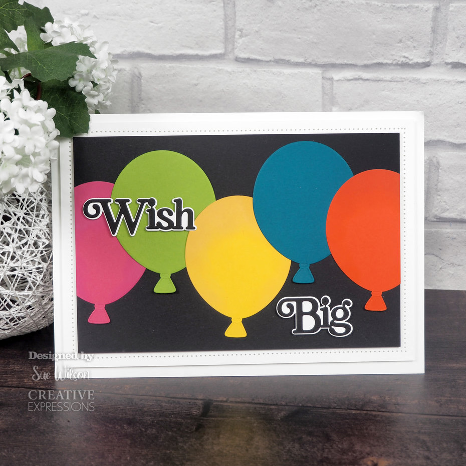 CREATIVE EXPRESSIONS-Sue Wilson Craft Die Necessities Birthday Balloons  - 8