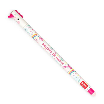 Erasable gel pen, Unicorn, rosa, gelpenna med utsuddbart bläck