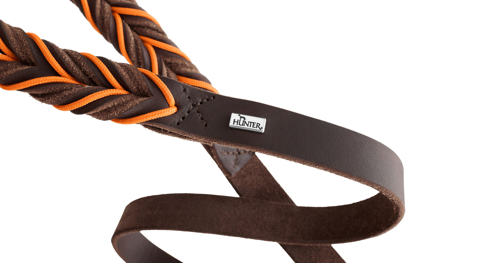 HUNTER Ställbart koppel Solid Education Cord mörkbrun/orange