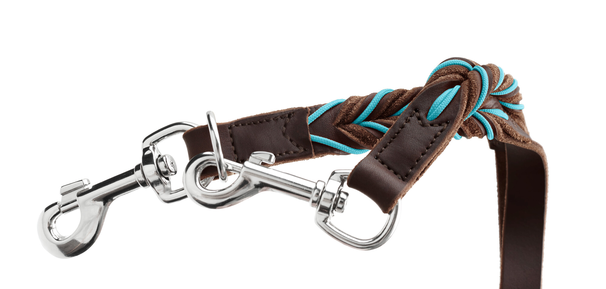 HUNTER Ställbart koppel Solid Education Cord mörkbrun/turkos - 3