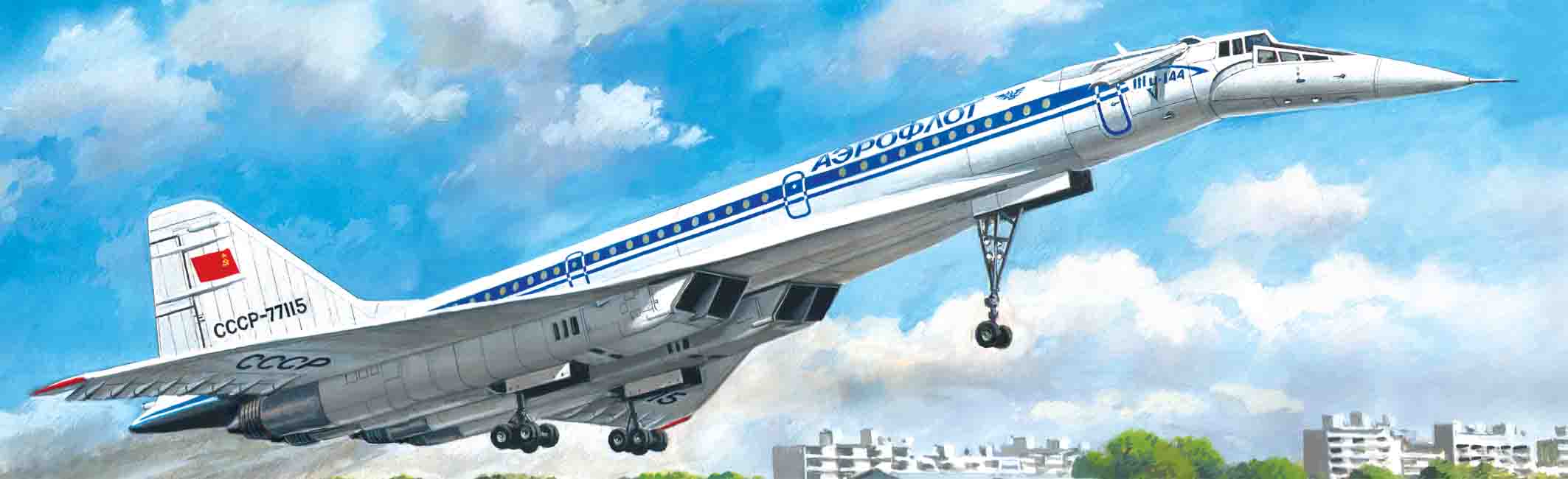 1/144Tupolev-144D, Soviet Supersonic Passenger Aircraft