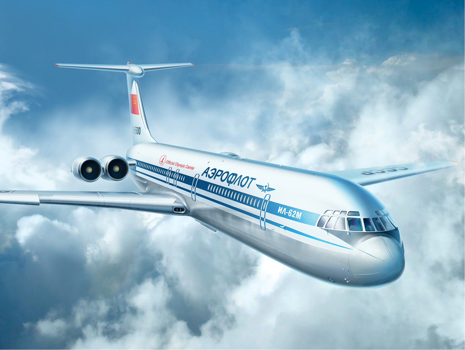 1/144 Ilyushin-62M, Soviet Passenger Aircraft