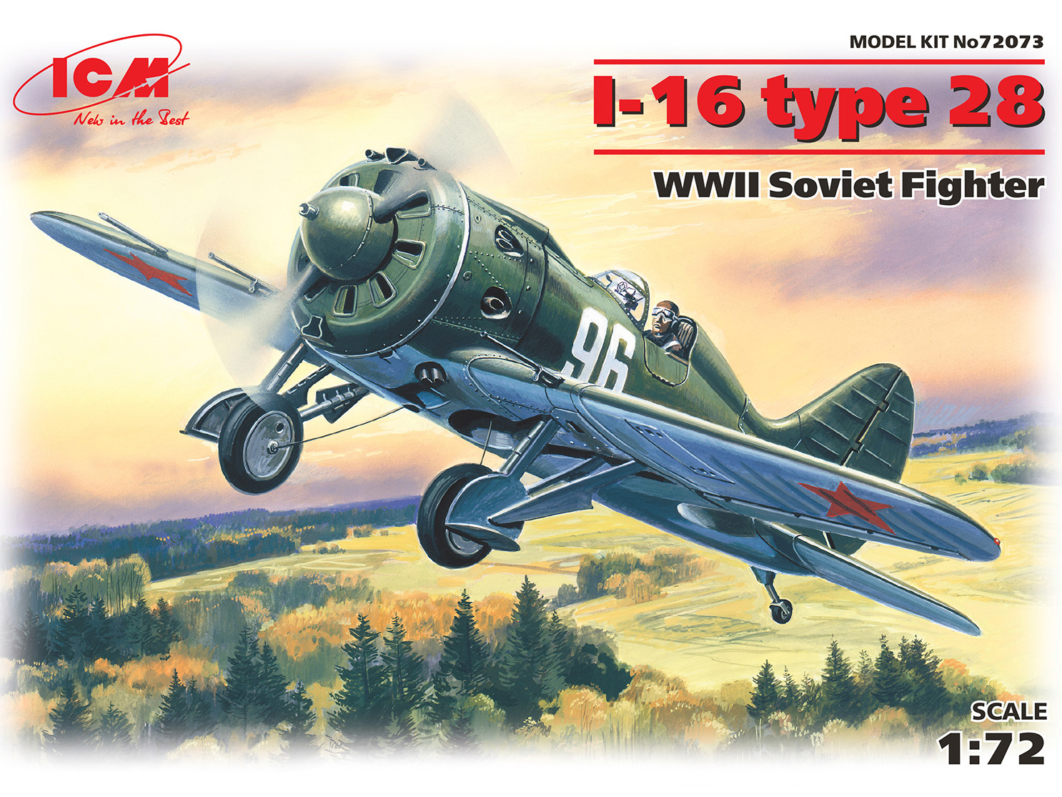 1/72 I-16 type 28, WWII Soviet Fighter