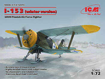 1/72 I-153 , WWII Finnish Air Force Fighter (winter version)