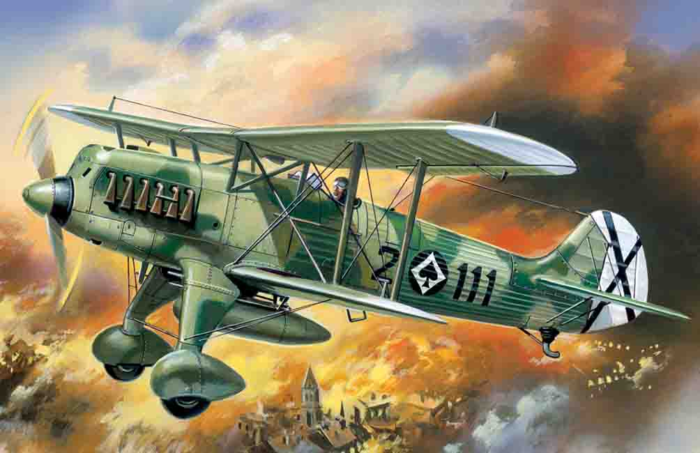 Heinkel He 51B-1, Spanish Air Force Biplane Fighter