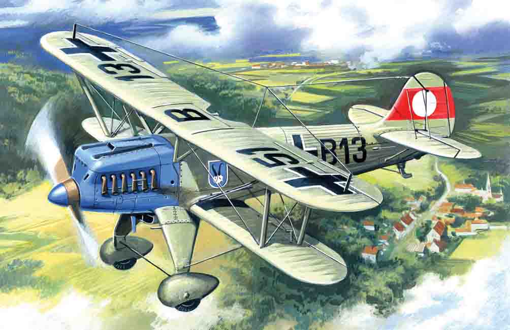 1/72 Heinkel He 51A-1, German Biplane Fighter