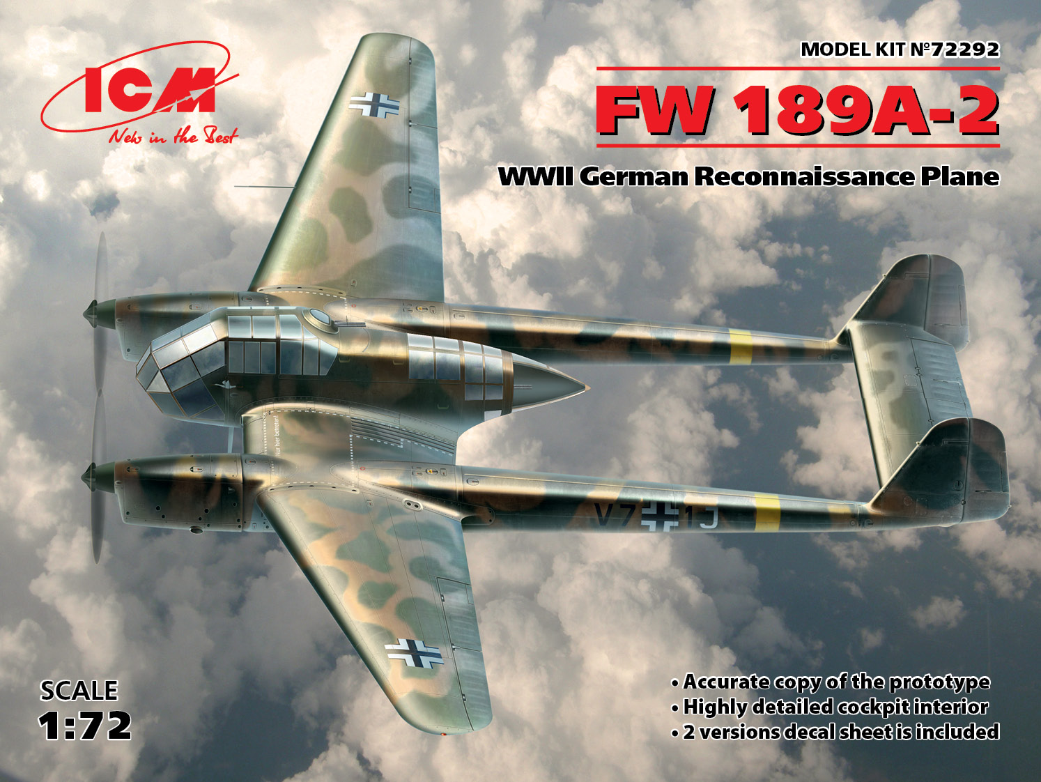 1/72 FW 189A-2, WWII German Reconnaissance Plane