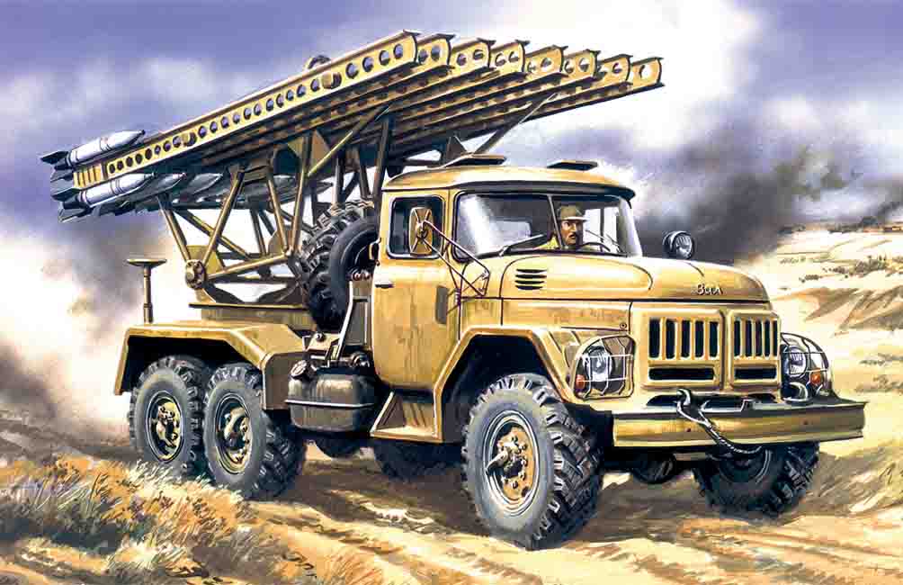 1/72 BM-13-16,  Multiple Launch Rocket System on ZiL-131 base