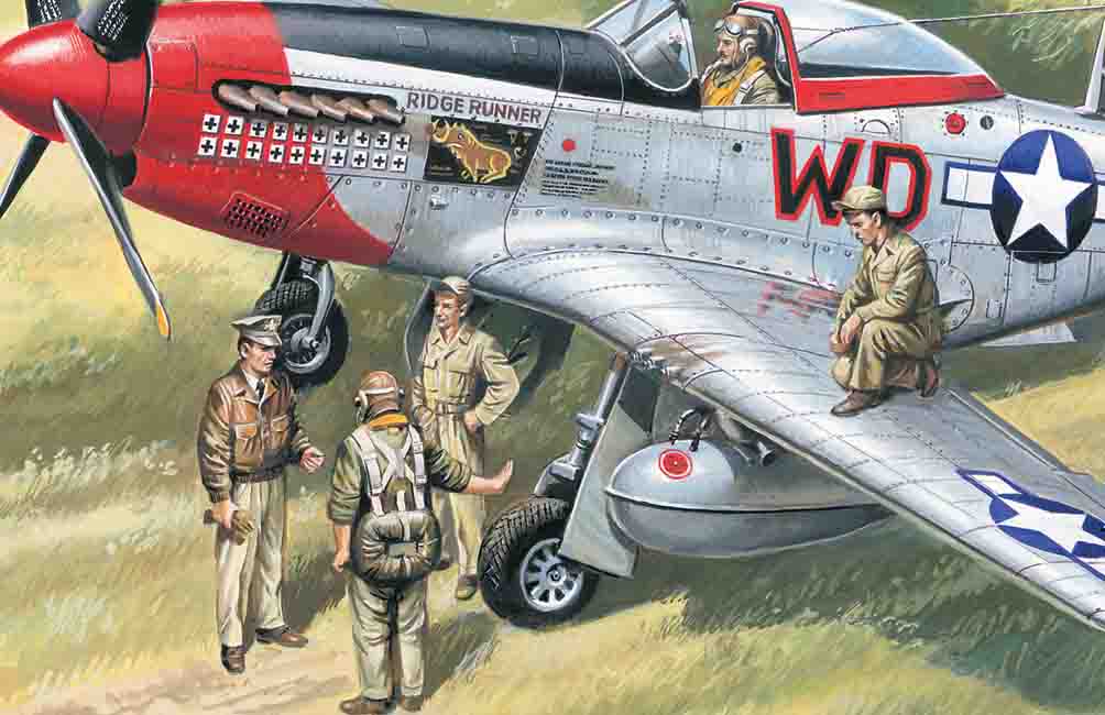 1/48 USAAF Pilots and Ground Personnel (1941-1945)  (5 figures - 3 pilots, 2 mechanics)