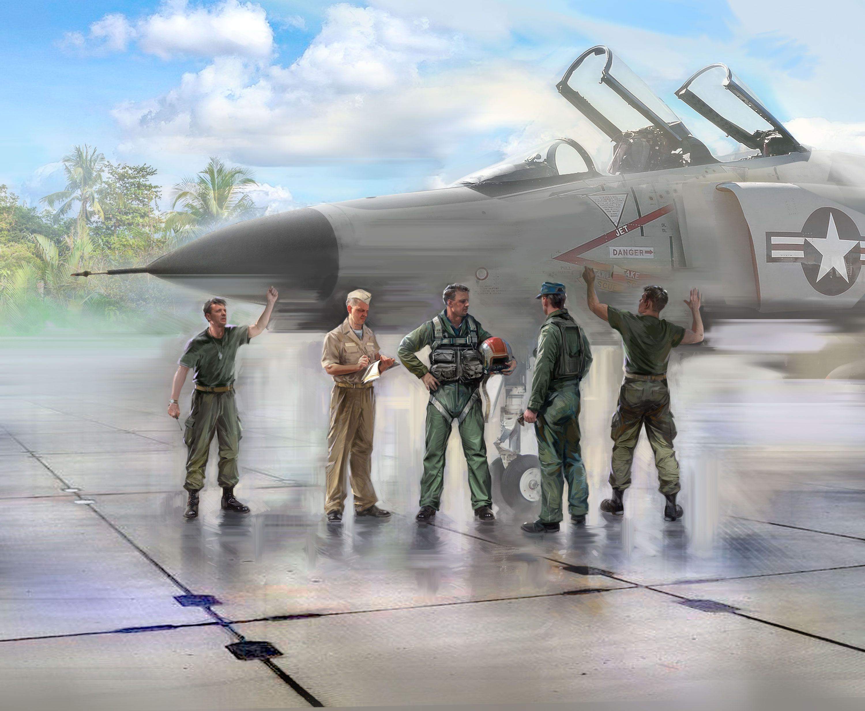 US Pilots & Ground Personnel (Vietnam War) (5 figures)