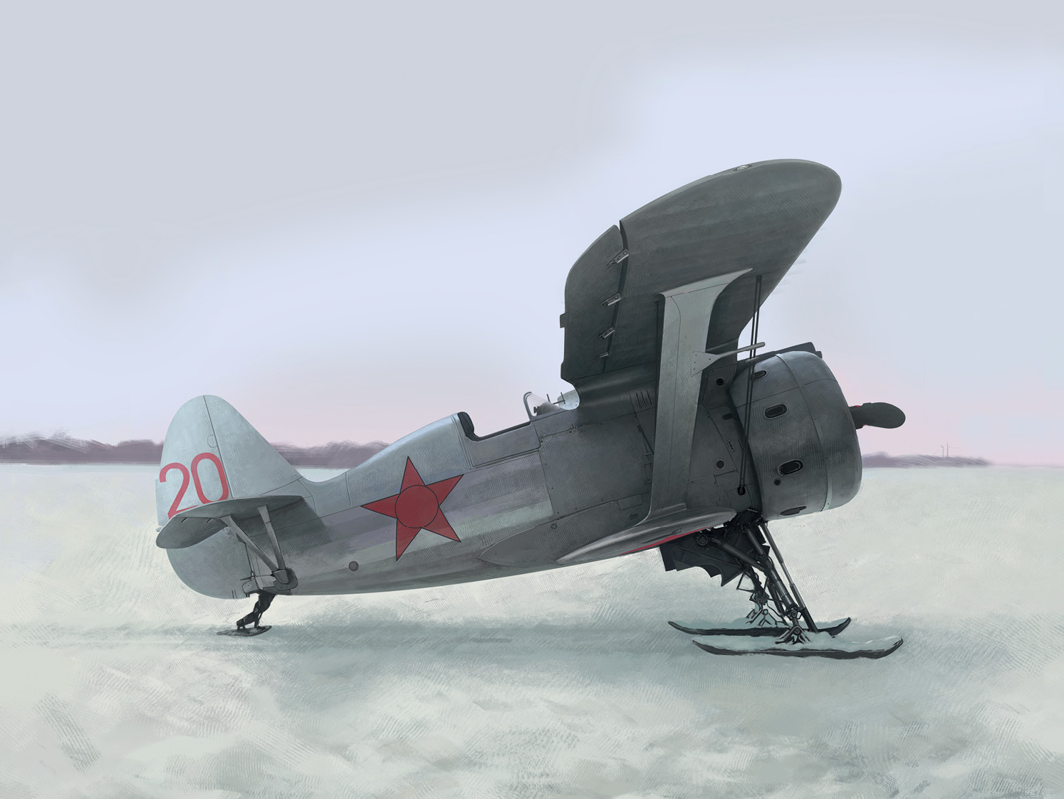 1/48 I-153, WWII Soviet Biplane Fighter (winter version)