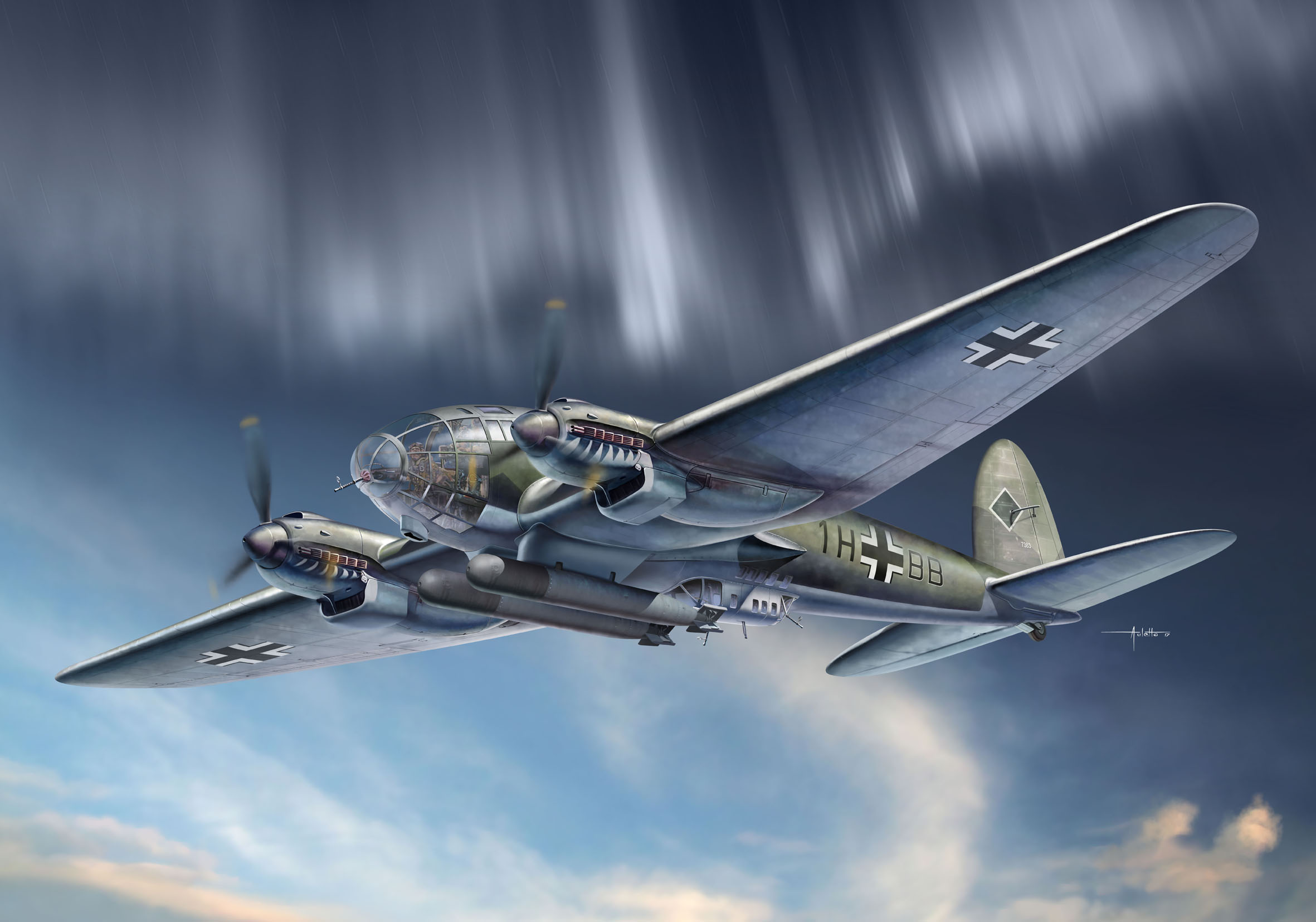 1/48 He 111H-6, WWII German Bomber