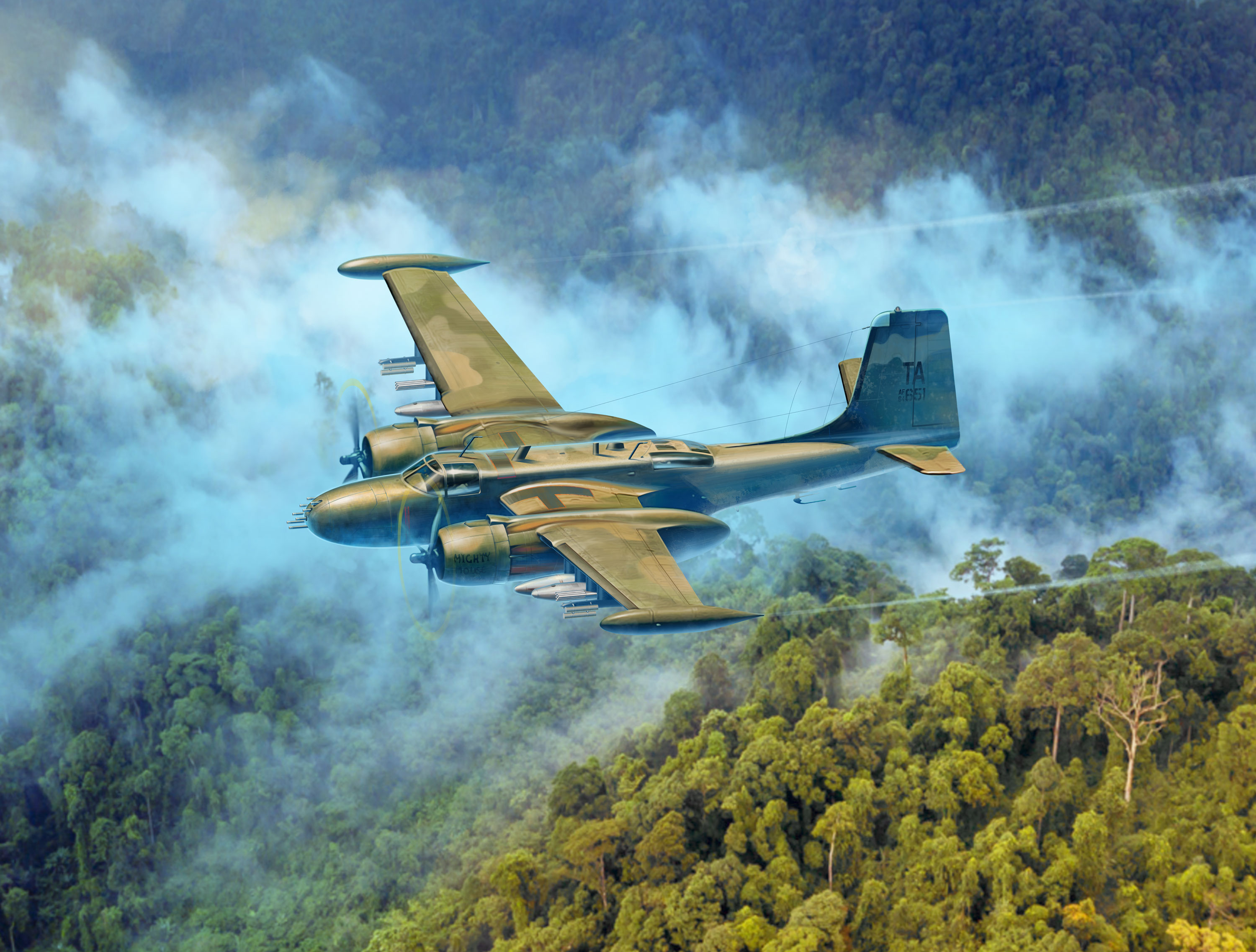 1/48 B-26K Counter Invader, USAF Vietnam War Attack Aircraft