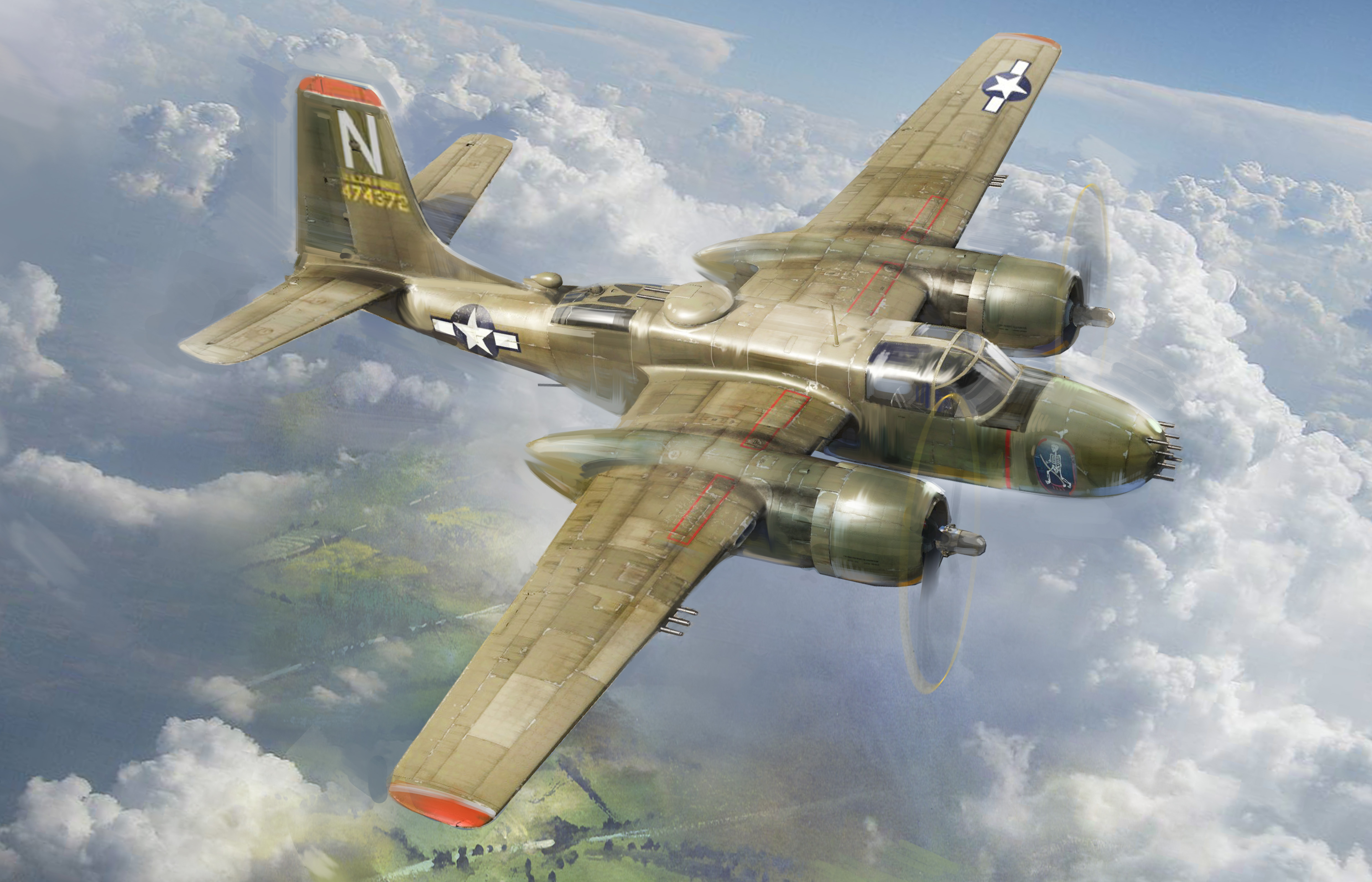 B-26B-50 Invader, Korean War American Bomber