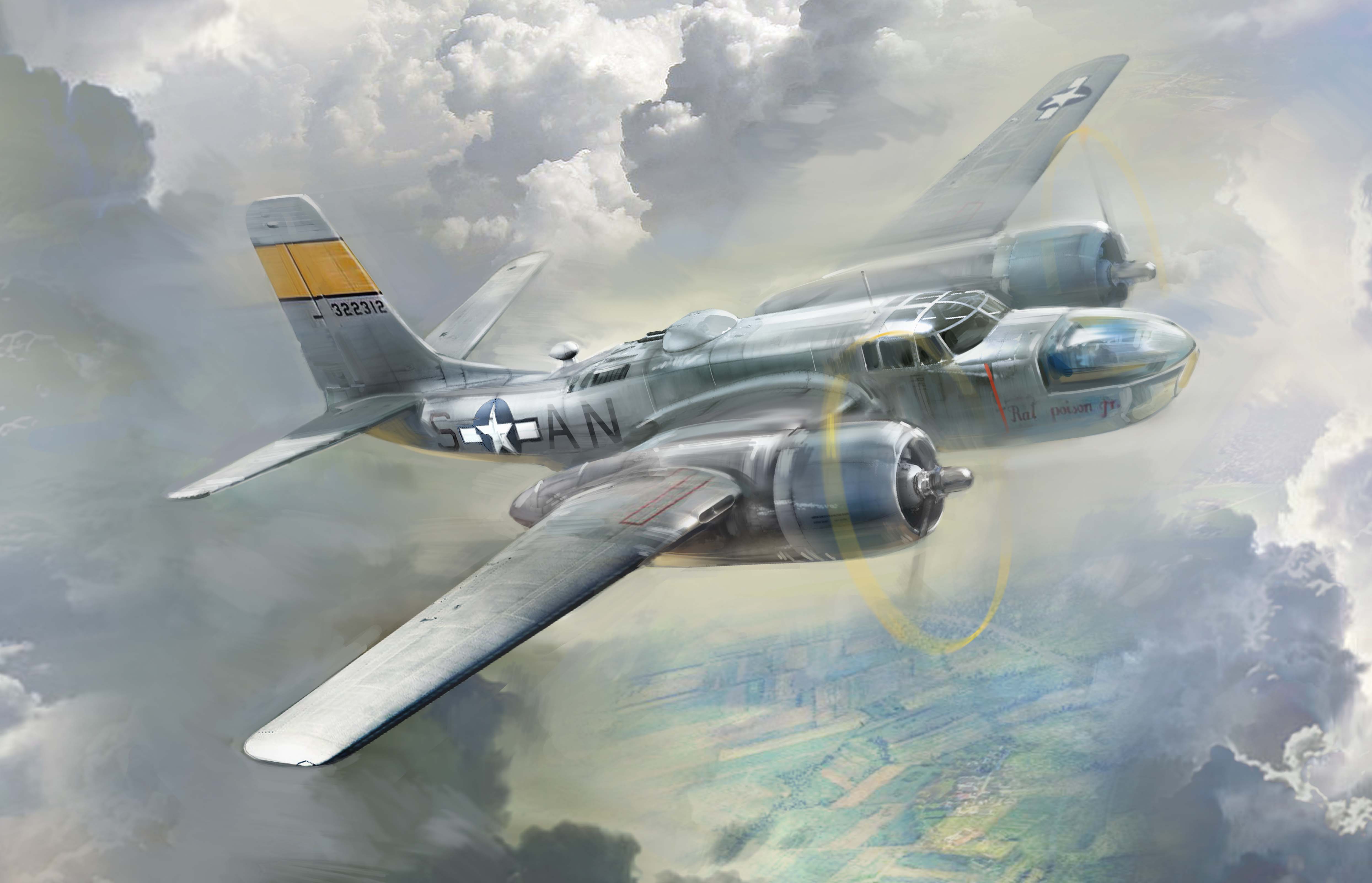 1/48 A-26-15 Invader, WWII American Bomber