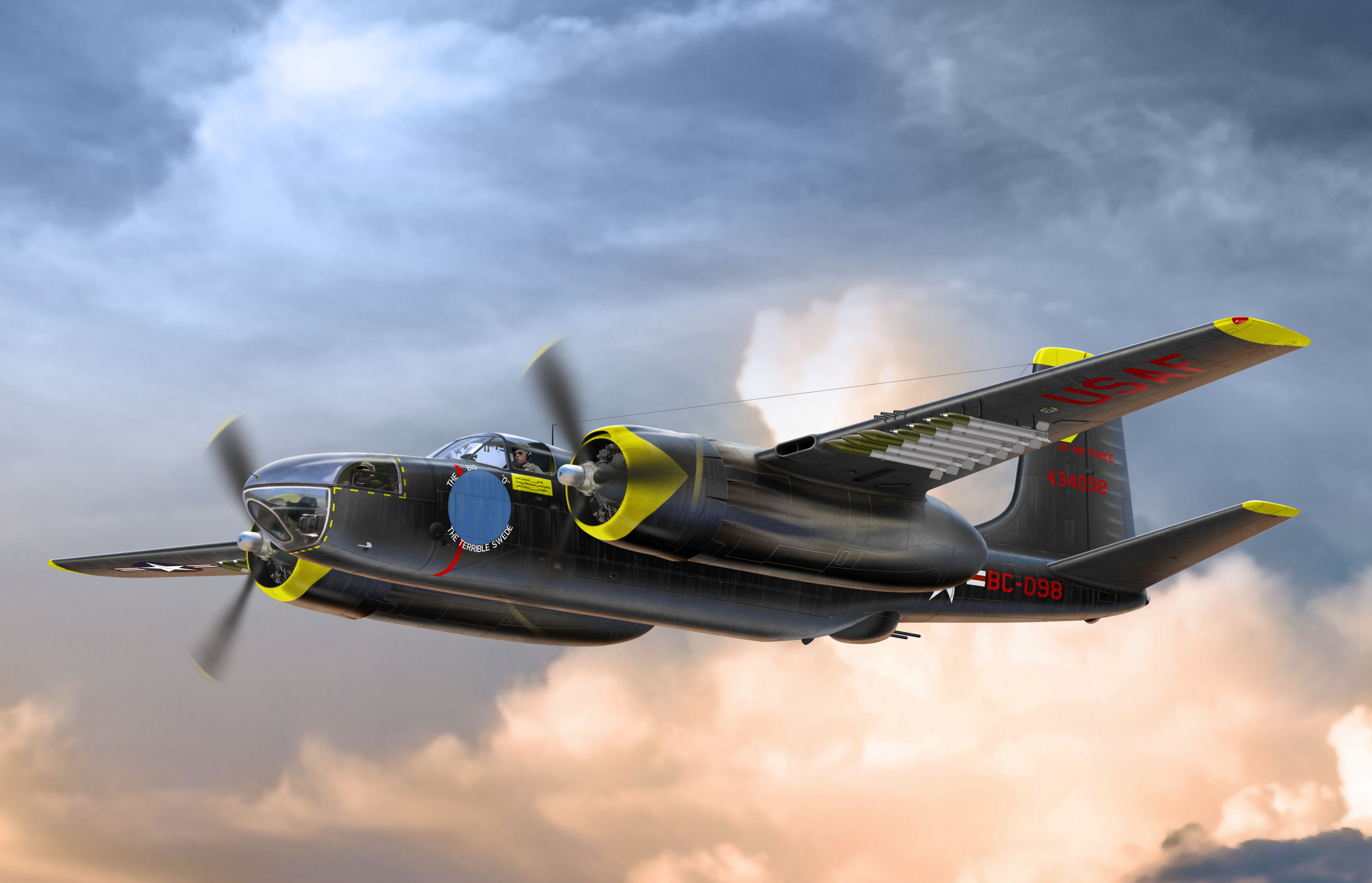 B-26?-50 Invader, Korean War American Bomber