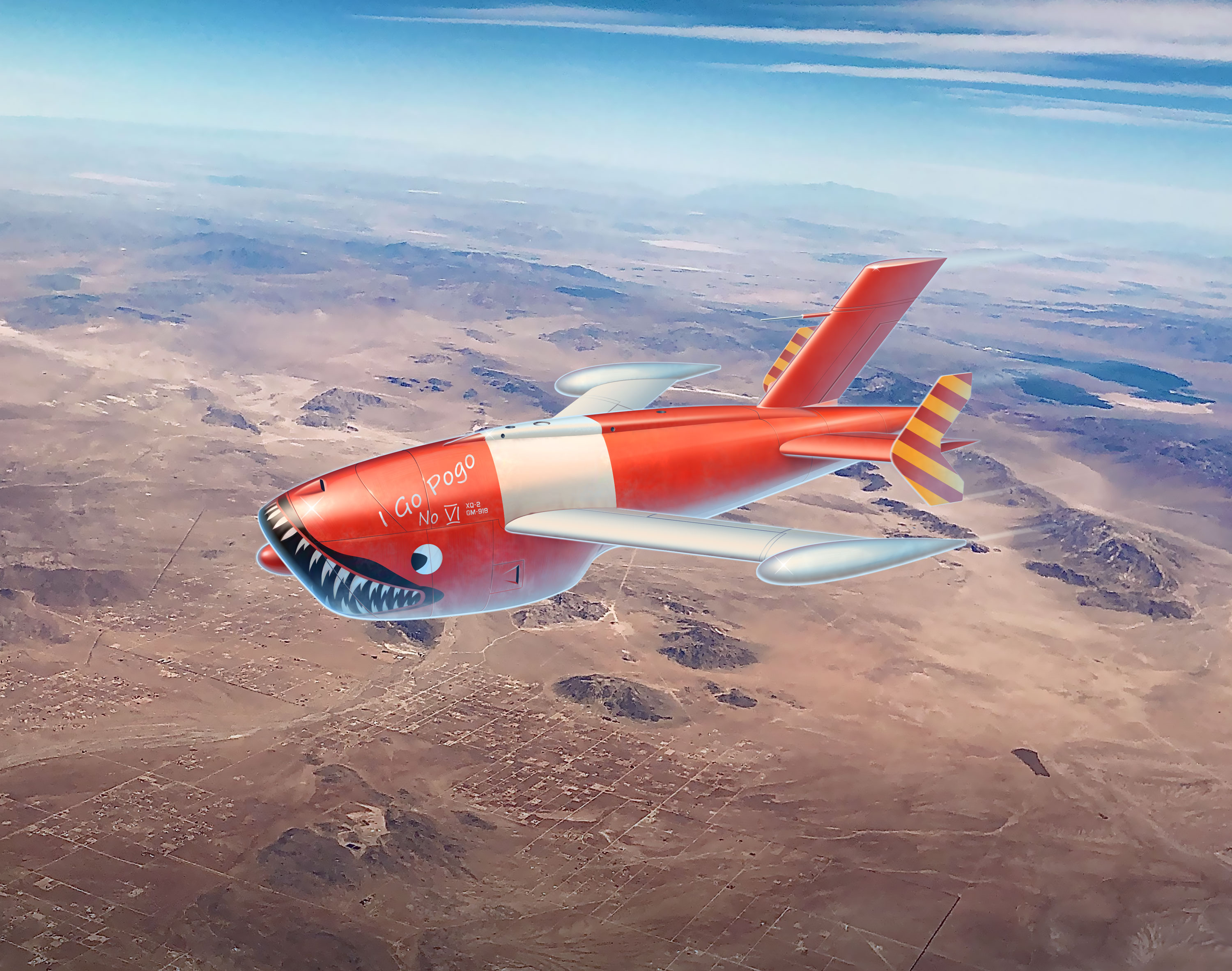 KDA-1 (Q-2A) Firebee, US Drone (2 airplanes and pilons)
