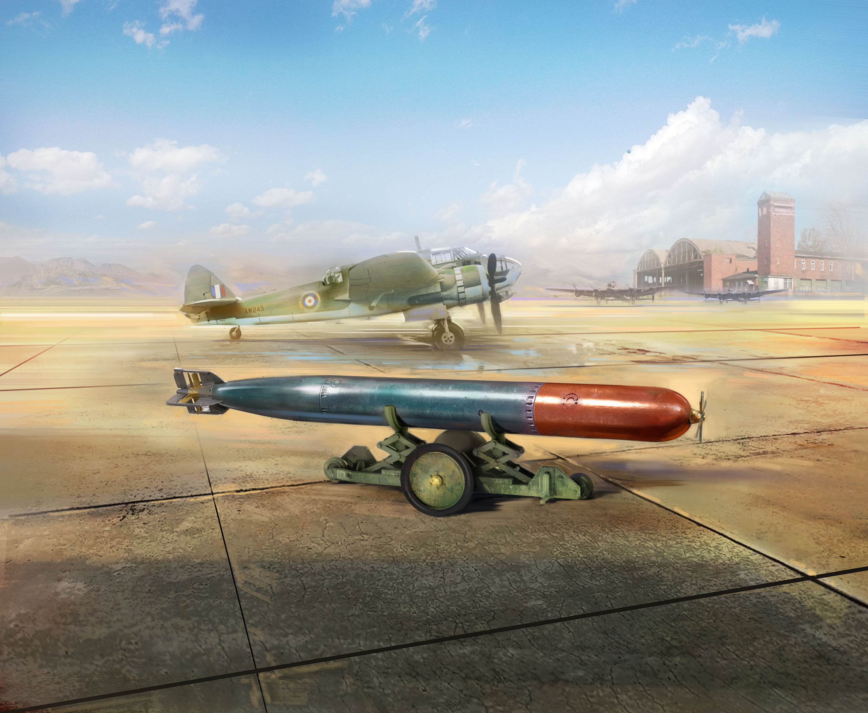 1/48 WWII British Torpedo Trailer