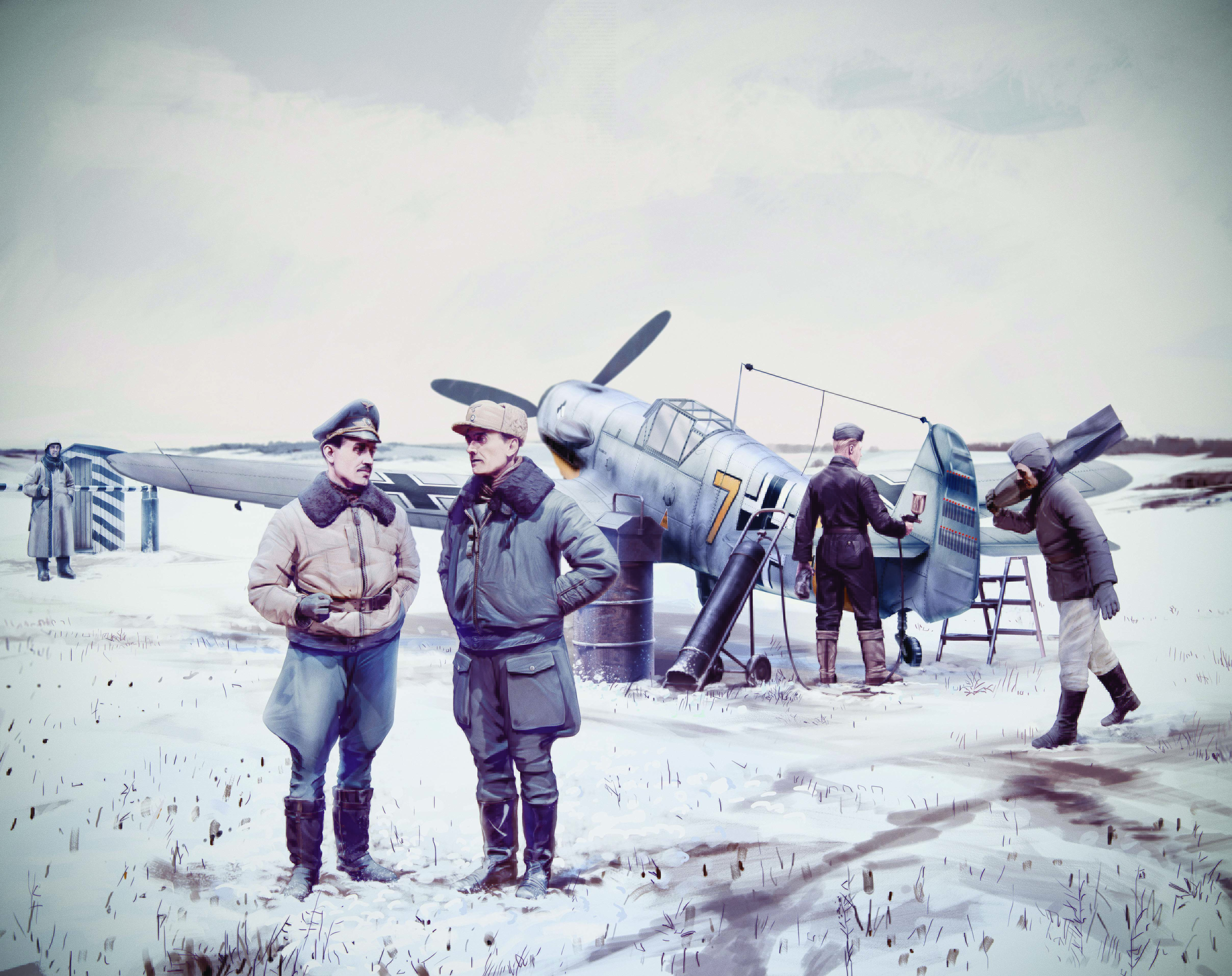1/48 Bf 109F-4 with German Luftwaffe Personnel